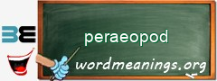 WordMeaning blackboard for peraeopod